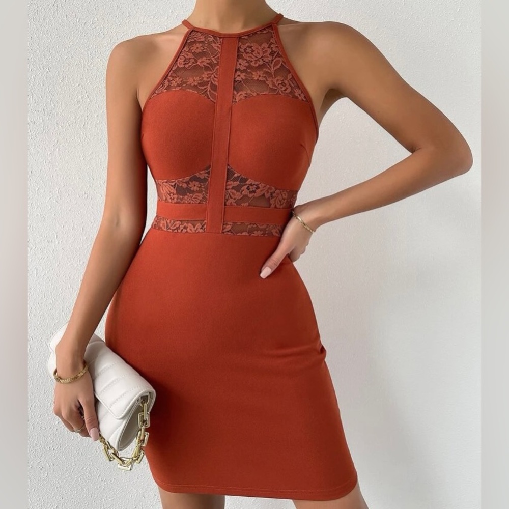 NWT! LACE BANDAGE BODYCON DRESS!